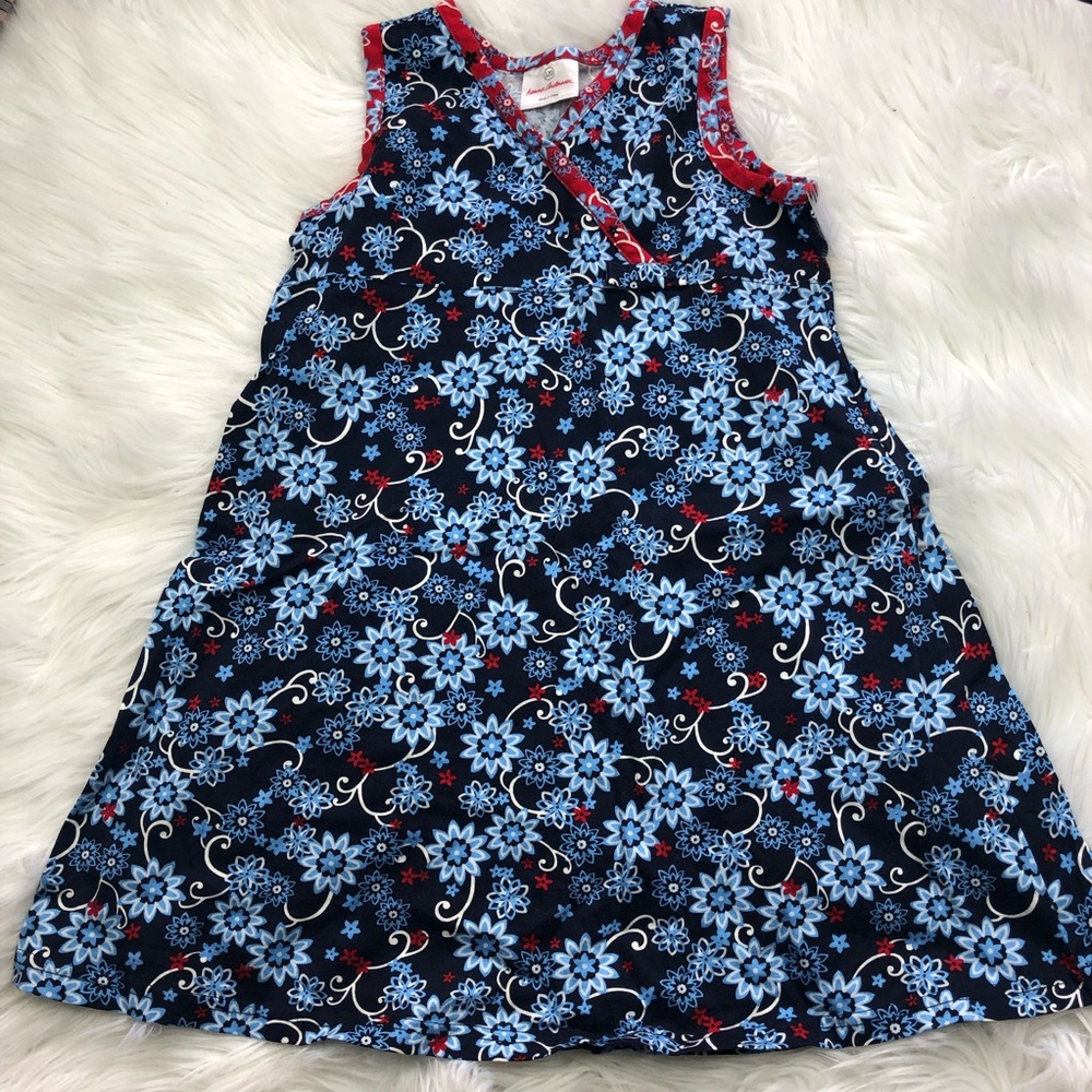 Hanna Andersson size 6 120 red blue tank dress